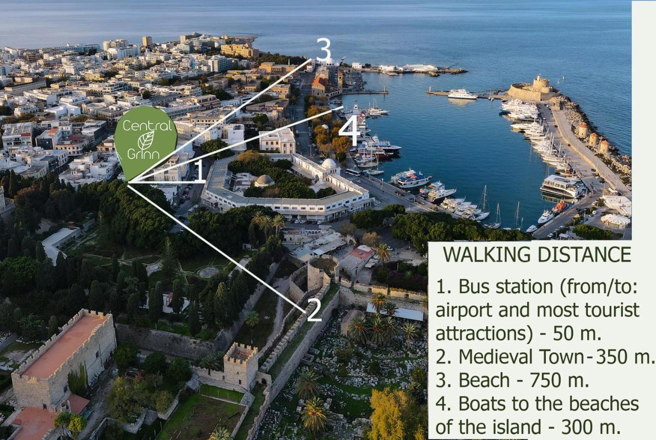 Central Grinn-In The Heart Of Rhodes,New&Stylish! Rhodes City Exteriör bild